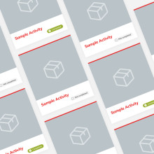 Kachelansicht mit Beispielaktivitäten aus dem Moodle-Plugin Activity Tiles